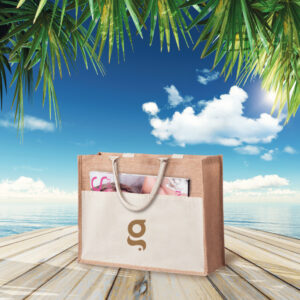 Borsa juta e cotone 44,5x34x15