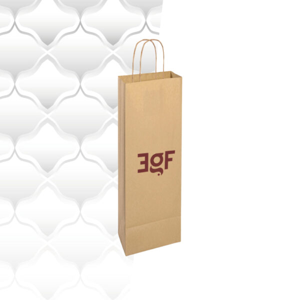 Shopper wine carta avana 14x8,5x39,5 100gr.