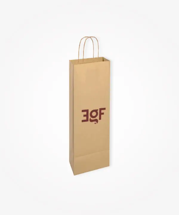 Shopper wine carta avana 14x8,5x39,5 100gr.